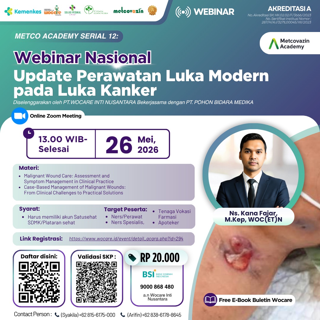 Webinar Nasional Update Perawatan Luka Modern pada Luka Kanker